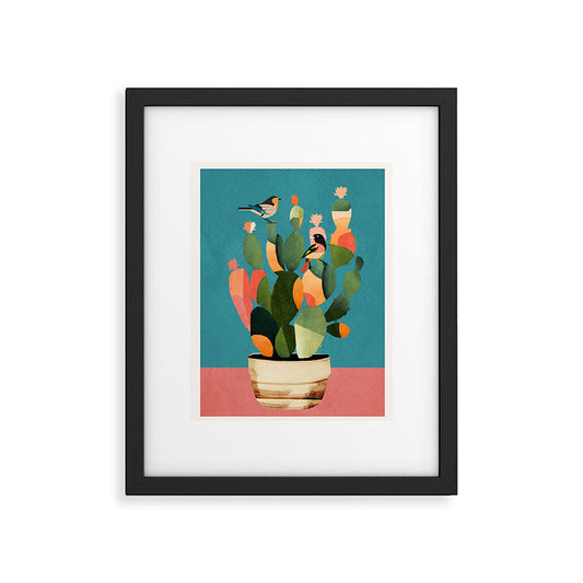 Cactus and Birds 2 Framed Art Print Gallery Image 2