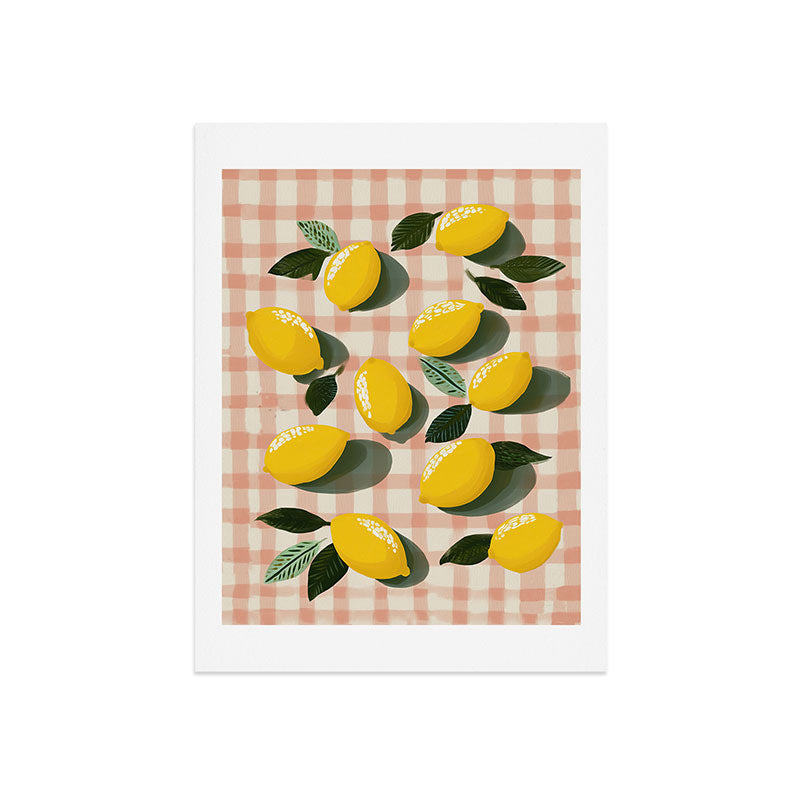 Lemon Picnic Still Life Art Print Gallery Image 7