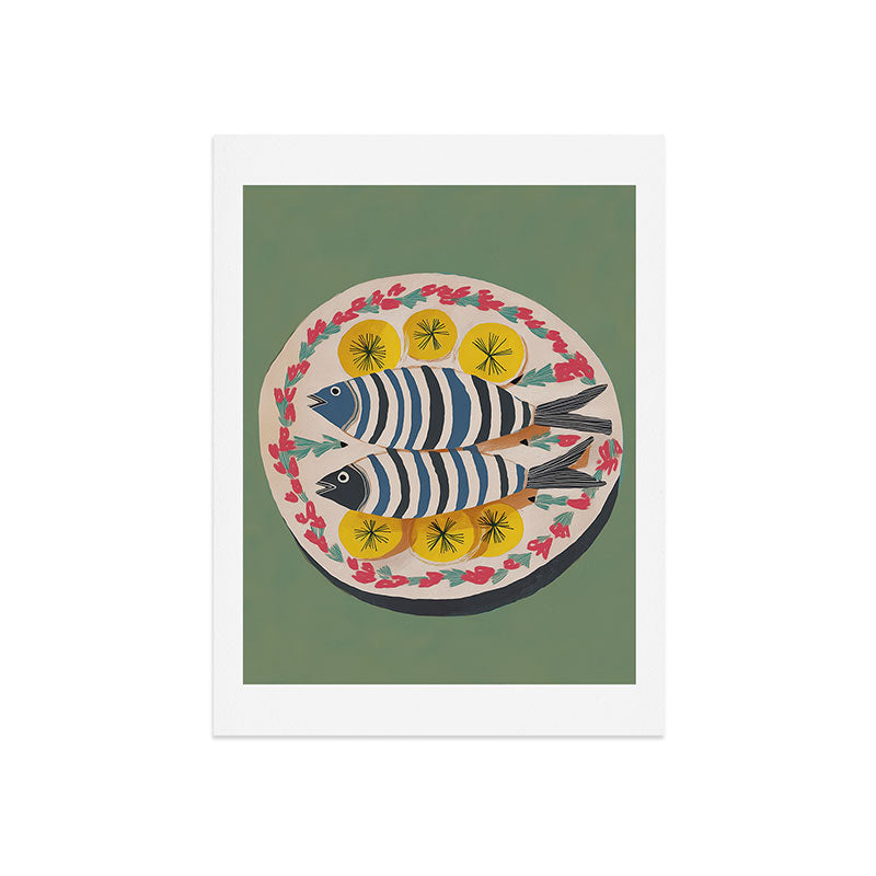 Mediterranean Fish Plate Art Print Gallery Image 7