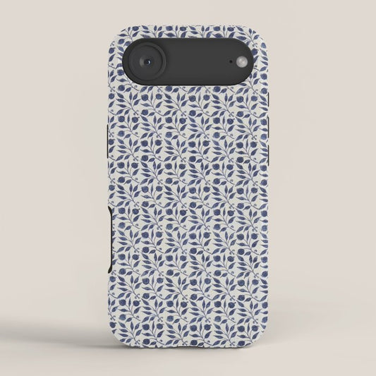 William Morris Vintage Rosehip Indigo Blue iPhone Case Gallery Image 2