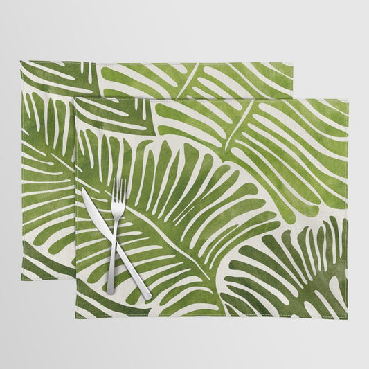 Summer Fern Simple Modern Watercolor Placemat Gallery Image 2