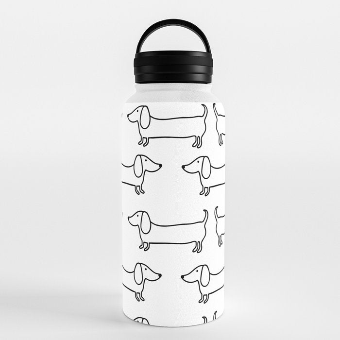 Dachshund in black-white Water Bottle Gallery Image 6