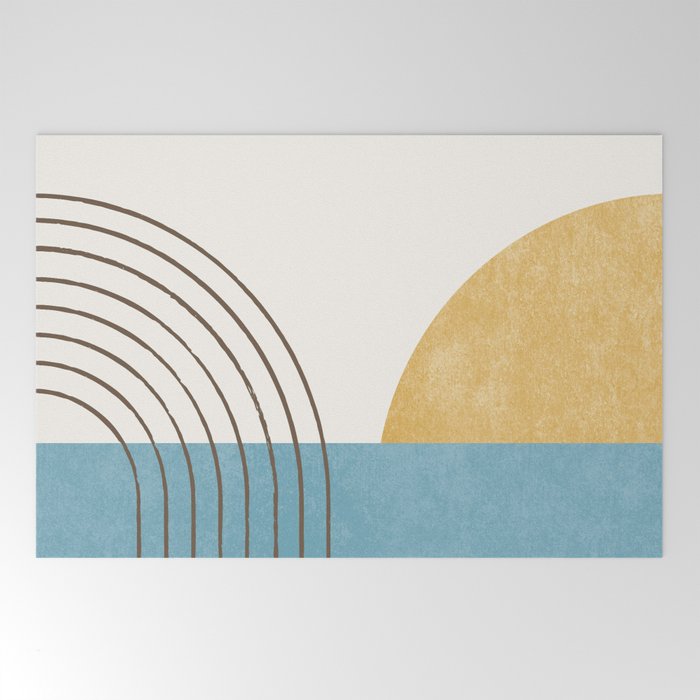 Sunny Ocean Horizon Welcome Mat Gallery Image 2