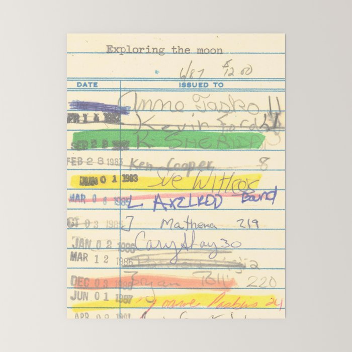 Library Card 3503 Exploring the Moon Mini Art Print Gallery Image 6