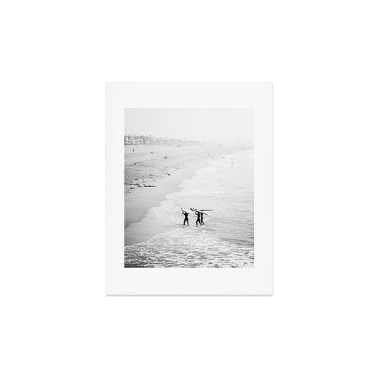 Surfers Exiting the Water in Manhattan Beach California Art Print Gallery Image 2