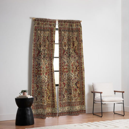 Lavar Kirman Southeast Persian Rug Print Window Curtain Gallery Image 2
