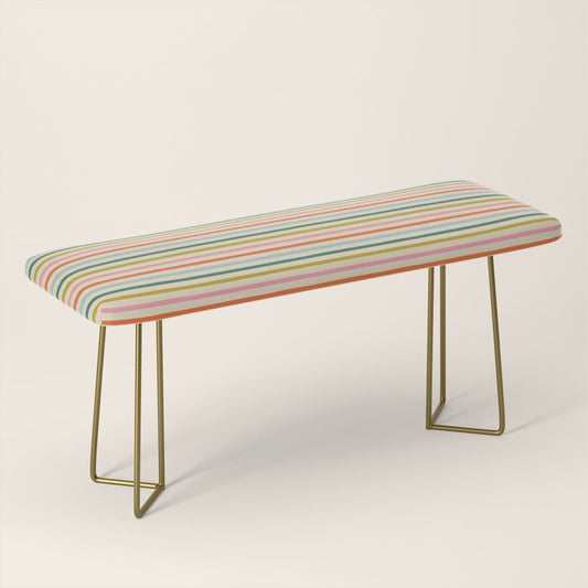 Colorful retro stripe line art pattern Bench Gallery Image 2