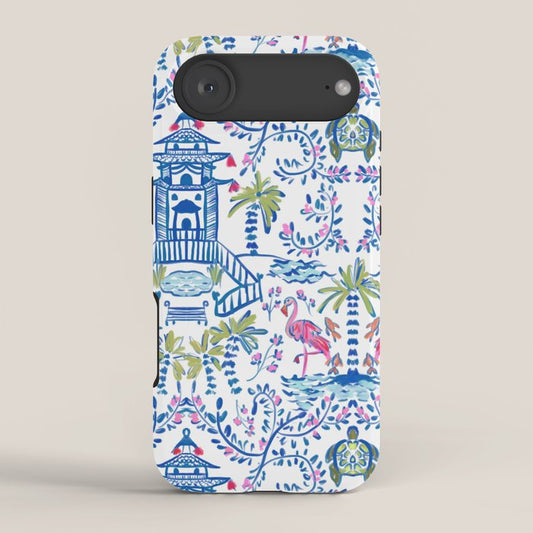 Colorful Coastal Chinoiserie iPhone Case Gallery Image 2