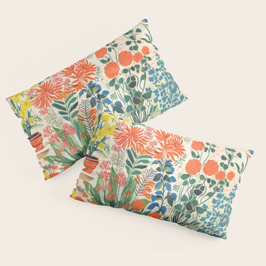 Colourful Flower Nursery Pillow Sham Gallery Image 2