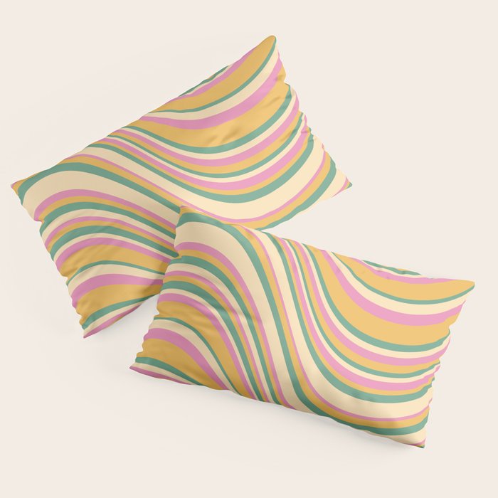 Wavy Stripes XIX - Boho Vintage Pillow Sham Gallery Image 4