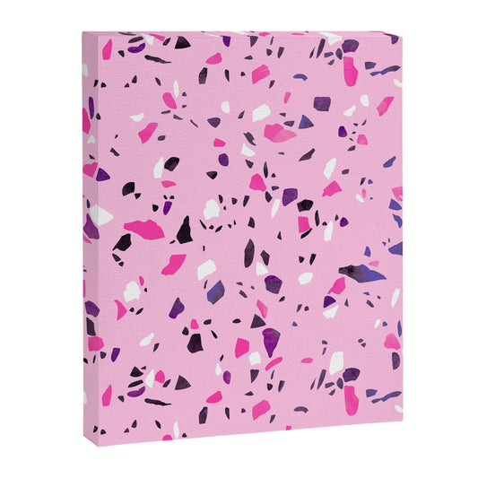 Pink Shadows Terrazzo Canvas Print Gallery Image 2