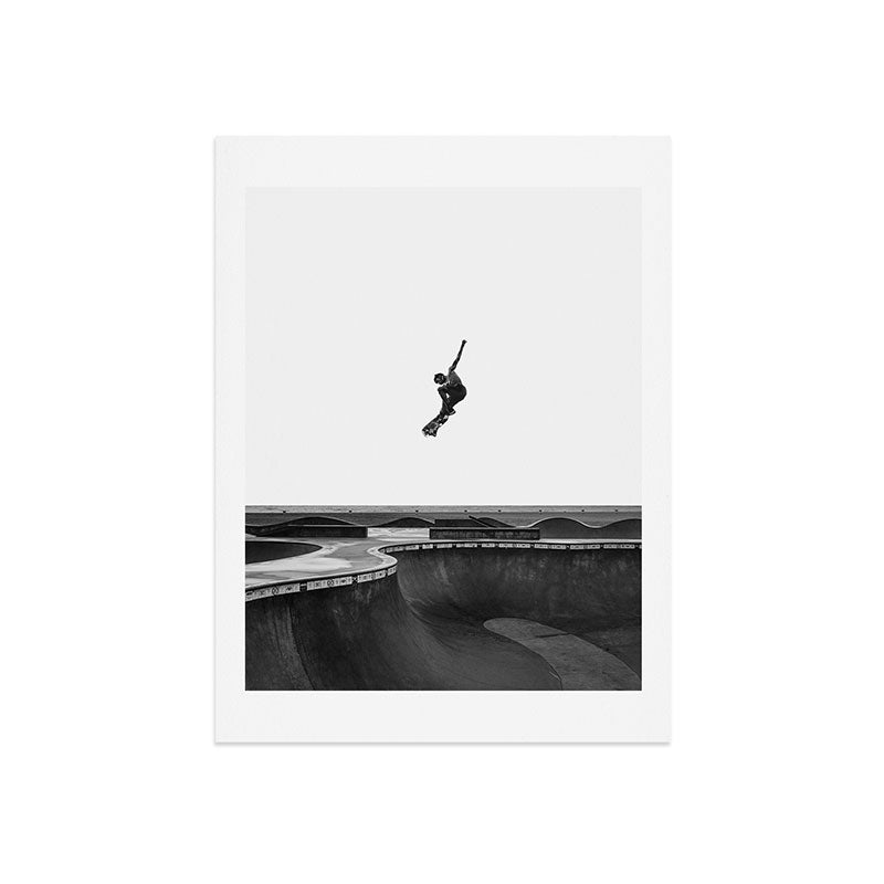 Air - Skateboarding at Venice Beach, Black and White Photography Art Print Gallery Image 7