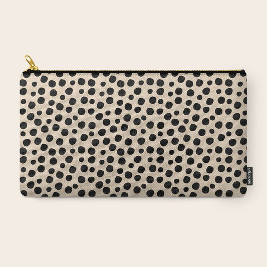 Irregular Small Polka Dots black Carry All Pouch Gallery Image 2