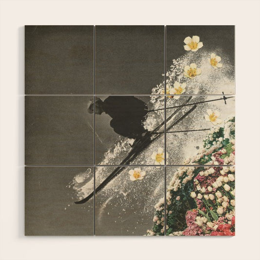 Spring Skiing Wood Wall Art Gallery Image 2
