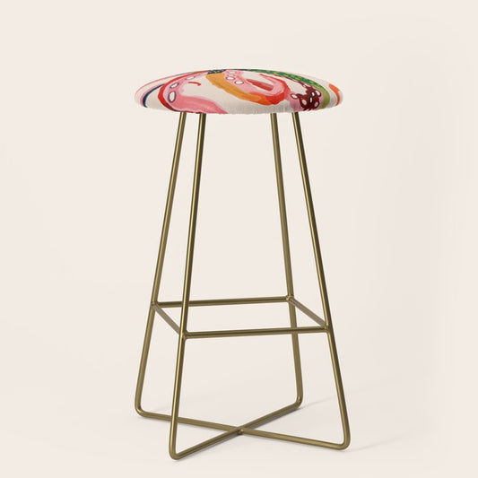 Colorful Octopus II Stool Gallery Image 2