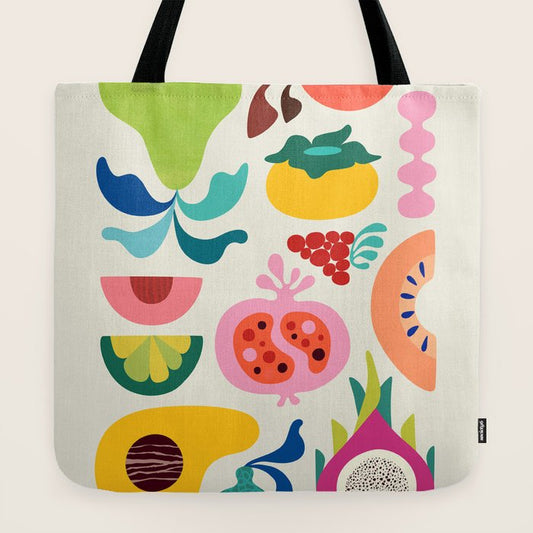 Mid Century Modern Fruits Tote Bag Gallery Image 2