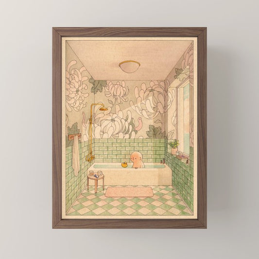Bath in Green Mini Art Print Gallery Image 2