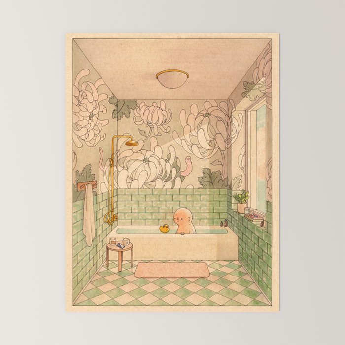 Bath in Green Mini Art Print Gallery Image 6