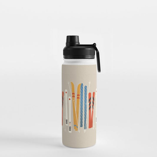 Ski Illustration Water Bottle Gallery Image 2