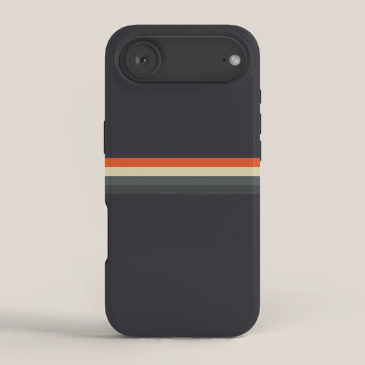 Fujitaka - Classic Dark Retro Stripes iPhone Case Gallery Image 2