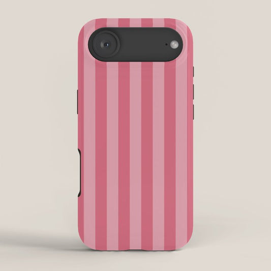 Large Nantucket Red Cabana Tent Stripes iPhone Case Gallery Image 2