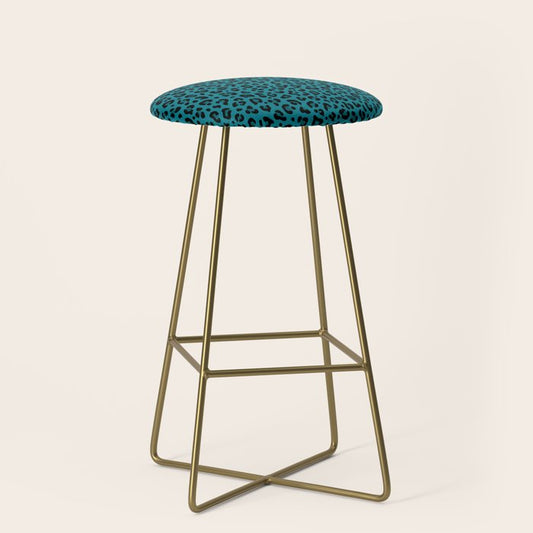 TEAL LEOPARD PRINT â Teal Blue | Collection : Punk Rock Animal Prints | Stool Gallery Image 2