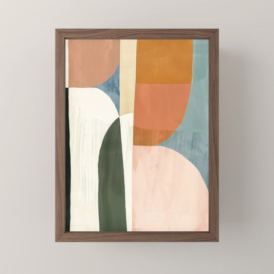 Soft Modern Abstract Shapes III Mini Art Print Gallery Image 2