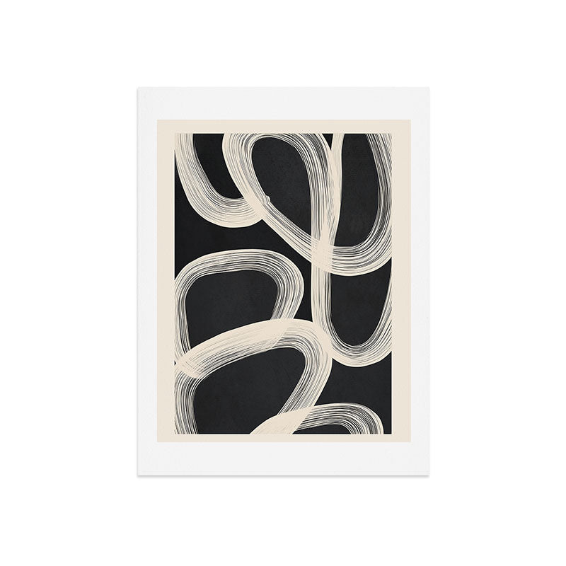 Black and White Abstract Line Art 2 Art Print Gallery Image 7