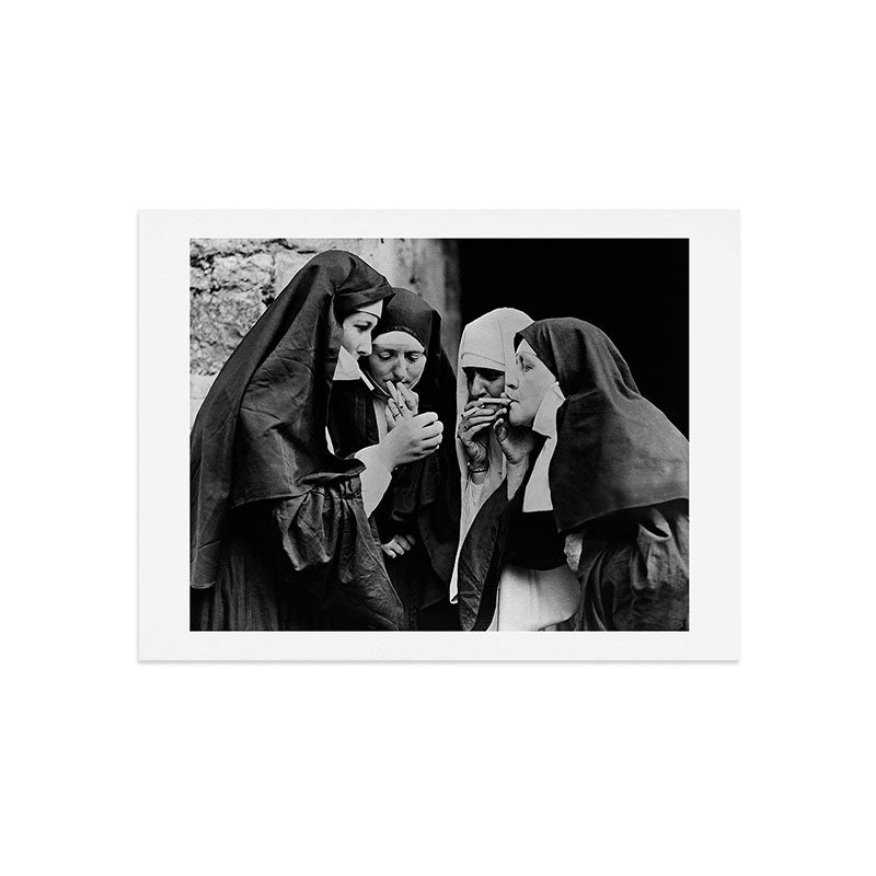 Smoking Nuns Vintage Photo -Smoking Nuns Art Print Gallery Image 7