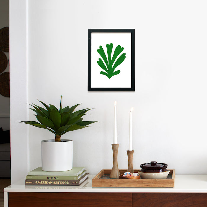 Matisse Leaf Green Framed Poster 9x12