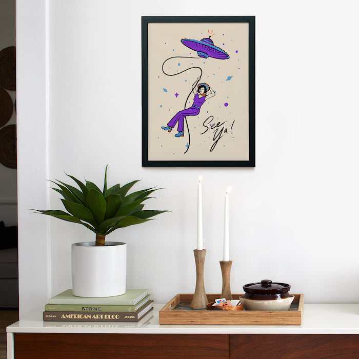 See Ya Purple Framed Poster 12x16