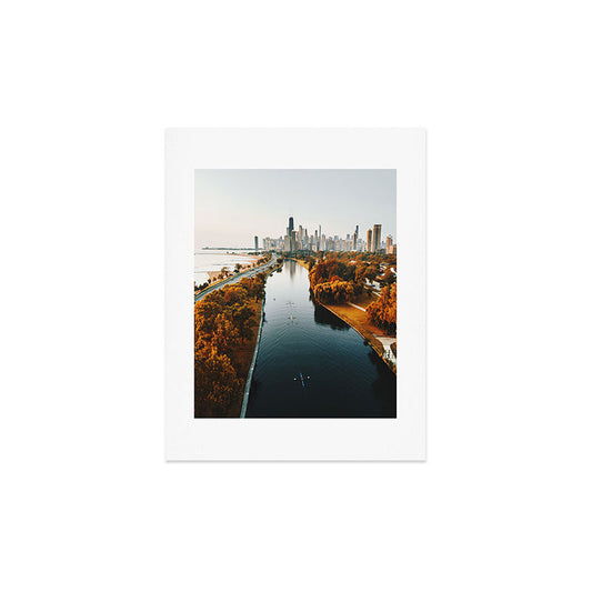 chicago aerial view Art Print Gallery Image 2