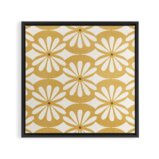Solstice Boho Geometric Goldenrod Framed Canvas Print Gallery Image 2