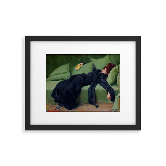 Decadent Young Woman after the Dance Framed Art Print Gallery Image 2