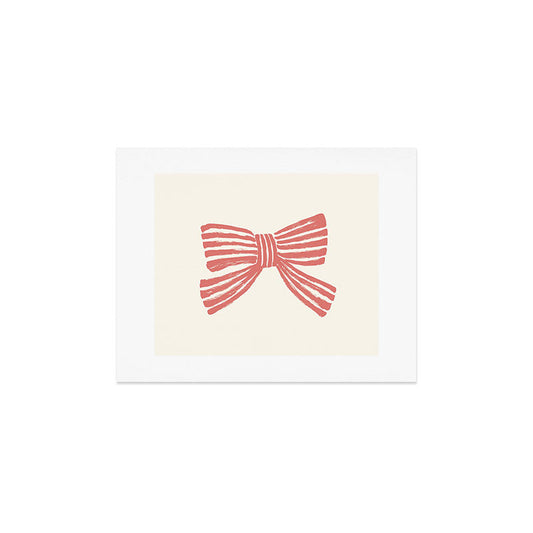 Pink Stripe Bow Ribbon Art Print Gallery Image 2