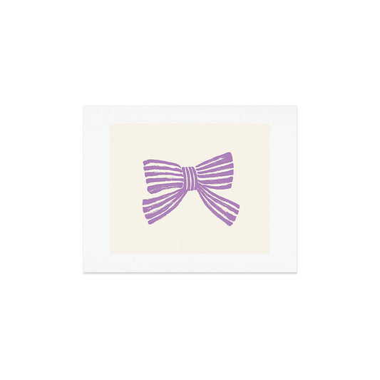 Violet Stripe Bow Ribbon Art Print Gallery Image 2