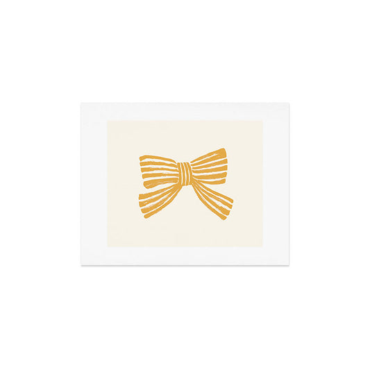 Yellow Stripe Bow Ribbon Art Print Gallery Image 2