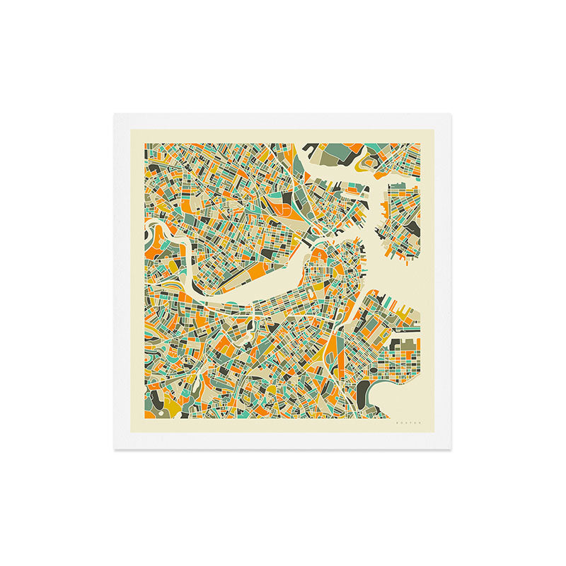 Boston Map Art Print Gallery Image 2