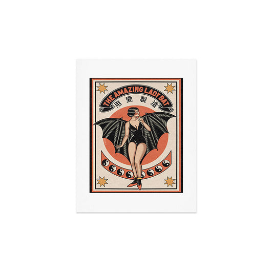 The Amazing Lady Bat Art Print Gallery Image 2