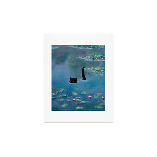 Cat Monet Waterlily Art Print Gallery Image 2