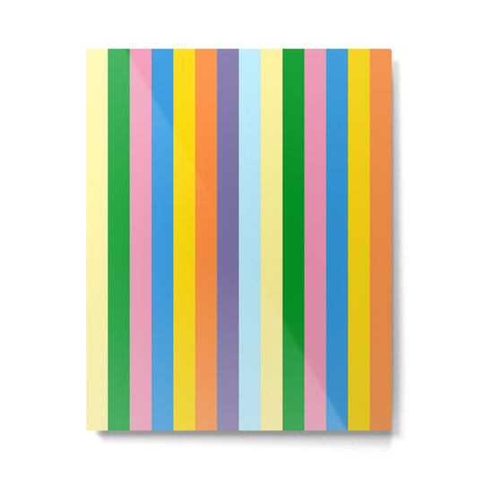 Fun Stripes Colorful Vertical Pattern Metal Print Gallery Image 2