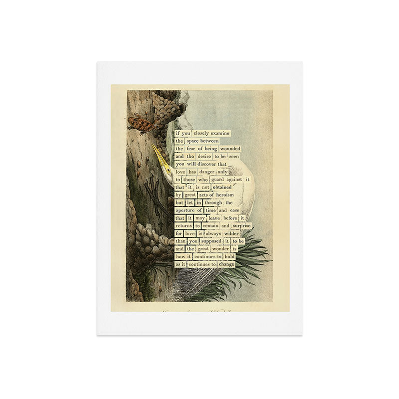 Great White Egret Divination from # An Almanac of Birds # Divinations for Uncertain Days Art Print Gallery Image 7