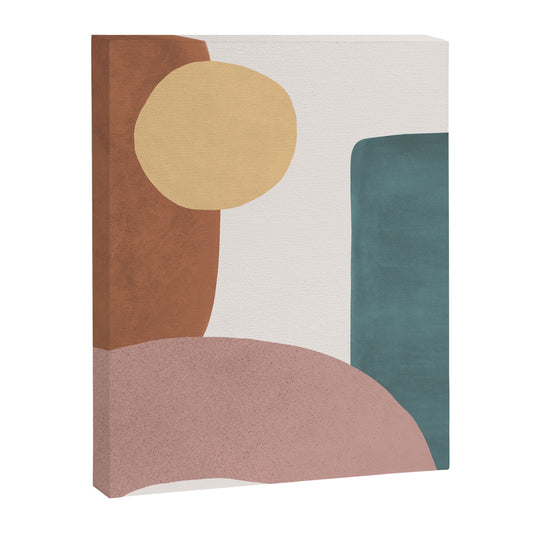 Abstract Earth 1-1 - Painted Shapes Canvas Print Gallery Image 2