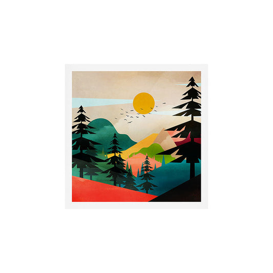 Colorful Morning in the Mountain Forest Art Print Gallery Image 2