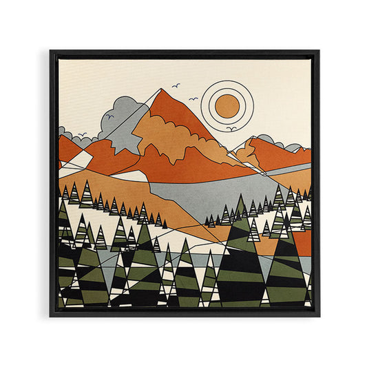 Wild Abstract Landscape 3 Framed Canvas Print Gallery Image 2
