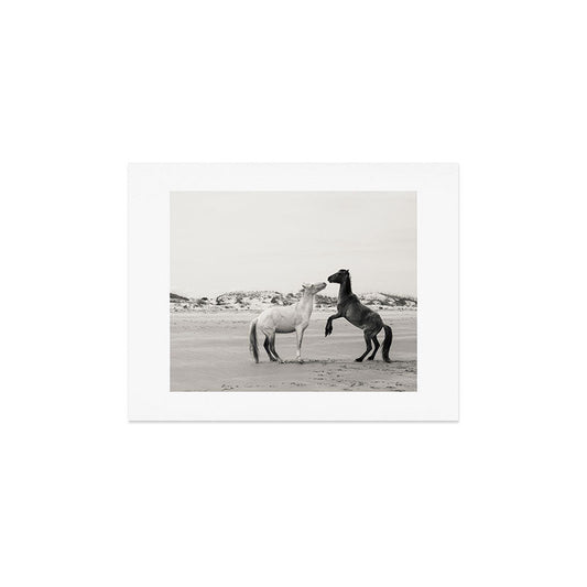 Wild Horses 4 - Black and White Art Print Gallery Image 2