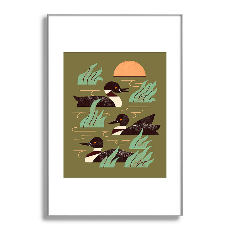 Loons At Dusk Framed Art Print Gallery Image 101