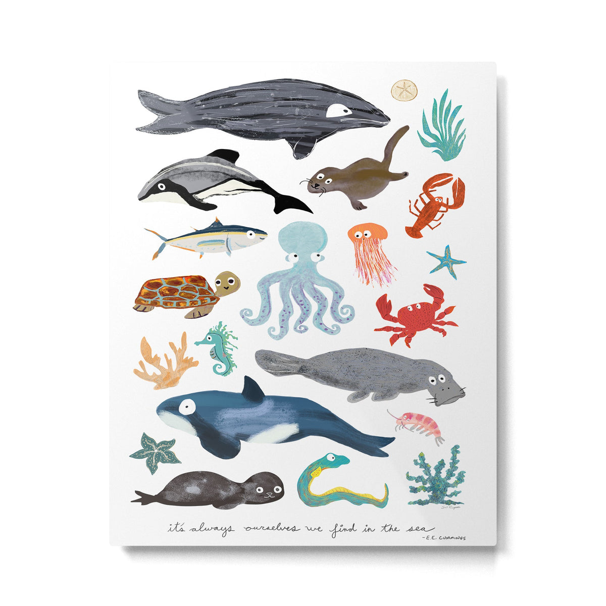 Sea Change: Ocean Animals Metal Print Gallery Image 3