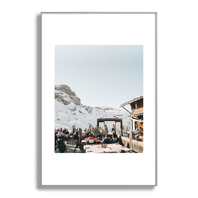 Dolomite Ski Resort | The definition of Mountaintop Après-ski definition | Norther Italy travel prints Framed Art Print Gallery Image 60