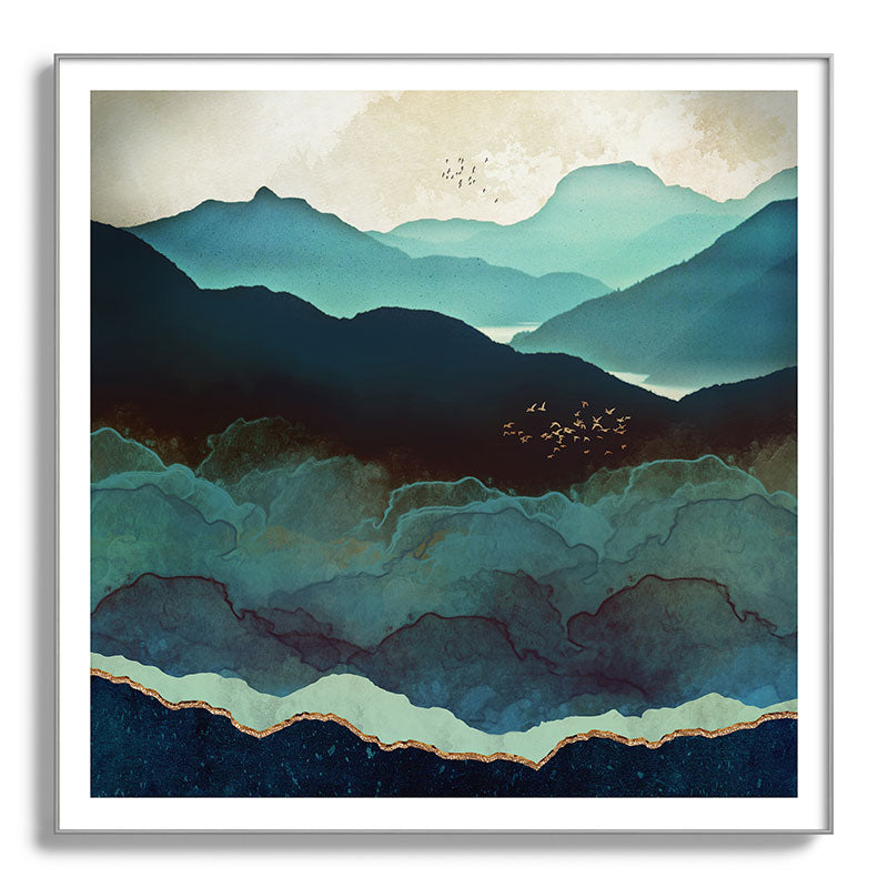 Indigo Mountains Framed Art Print Gallery Image 142